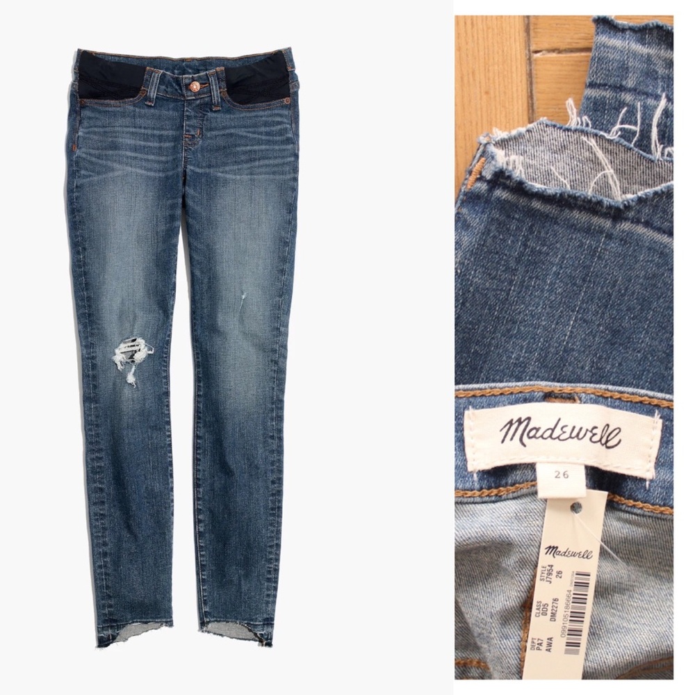 Madewell Maternity NWT Side-Panel Skinny Jeans in Everton Wash: Adjustable Jeans